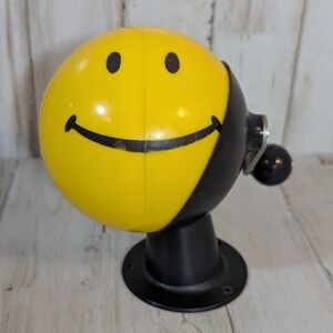 Yellow and Black Smiley Face Home Accent